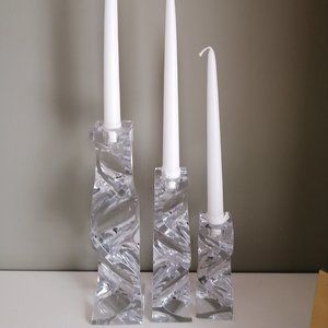 crystal candle holders